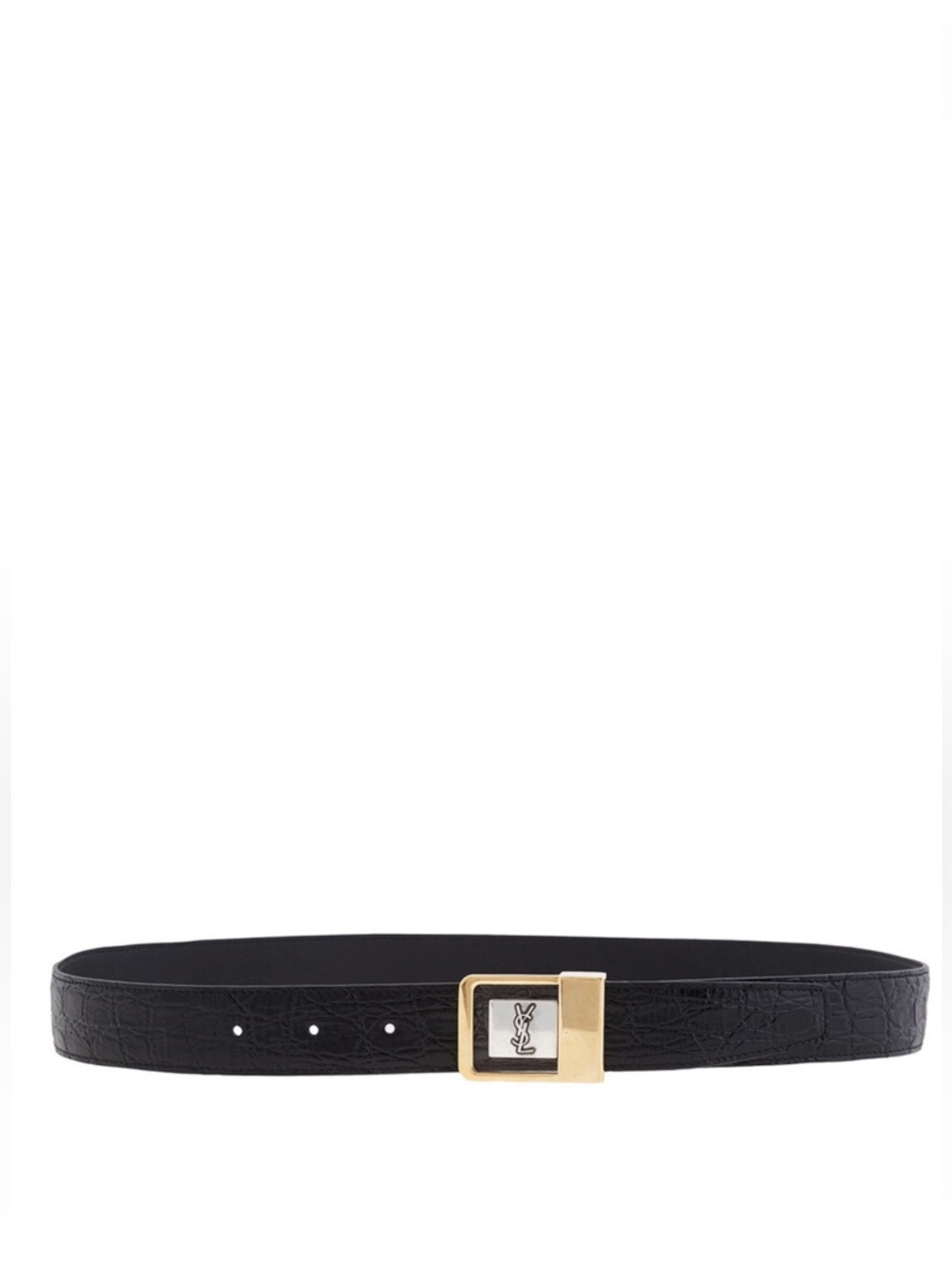 Saint Laurent Embossed Crocodile Leather Belt - Picture 5 of 8